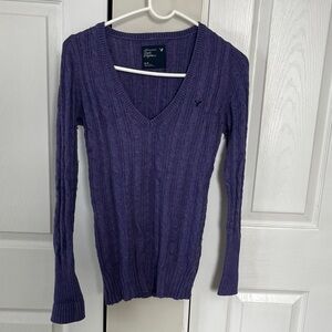 American Eagle Outfitters Lavender Cable Knit Sweater